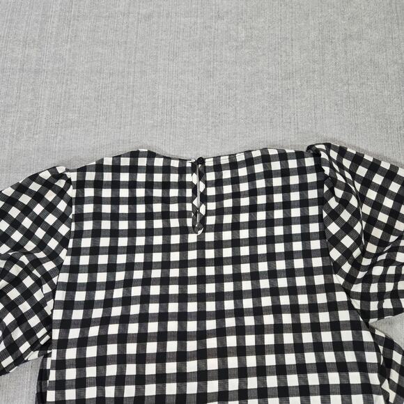 Urban Bliss Wom 8 Short Sleeve Plaid Ruffle Tier Midi Dress Cottagecore Prairie - Picture 12 of 13